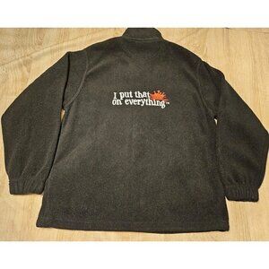 Franks Red Hot Black Fleece Jacket Sz S Mens I Put That # On Everything